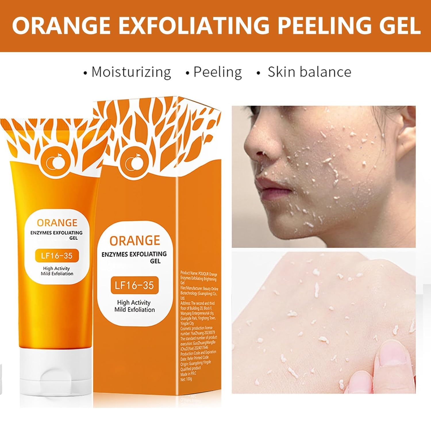 Gel Exfoliant Delicat cu Enzime de Portocală